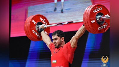 'Tursunoy Jabborova dast ko`tarishdagi 119 kgdan keyin musobaqani oxirigacha yakunlay olmadi'ning rasmi