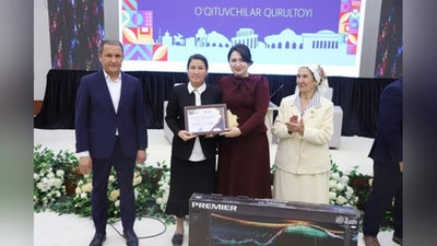 'Hilola Umarova Xorazmda faol o`qituvchilar bilan uchrashdi'ning rasmi