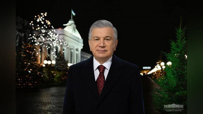 'Shavkat Mirziyoev O`zbekiston xalqiga Yangi yil tabrigi yo`lladi'ning rasmi