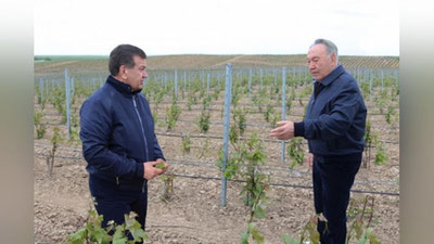 Изрображение 'ГЛАВЫ УЗБЕКИСТАНА И КАЗАХСТАНА ОСМОТРЕЛИ ВИНОДЕЛЬЧЕСКОЕ ПРЕДПРИЯТИЕ'