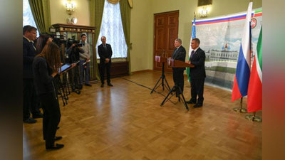 Изрображение 'В КАЗАНИ ПРОШЛА ВСТРЕЧА ГЛАВЫ ТАТАРСТАНА И ВИЦЕ-ПРЕМЬЕРА УЗБЕКИСТАНА (ВИДЕО)'