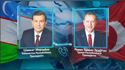 'O`ZBEKISTON VA TURKIYa PREZIDENTLARI TELEFON ORQALI MULOQOT QILDI'ning rasmi