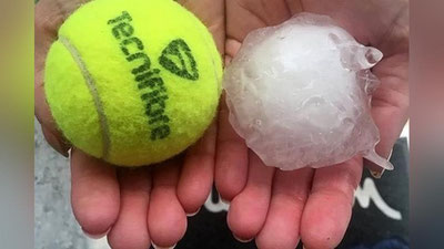 'Fransiyada tennis to`pi hajmidagi do`l yog`di'ning rasmi