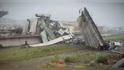 'Genue ko`prigi qulashining turli rakurslardan suratga olingan kadrlari e`lon qilindi (Video)'ning rasmi