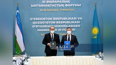 'Ўзбекистон ва Қозоғистон Бош вазирларининг учрашуви бўлиб ўтди'ning rasmi