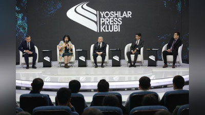 'O`zbekistonda yosh olimlar faoliyatidagi muammo va echimlarga bag`ishlangan ochiq muloqot bo`lib o`tdi'ning rasmi