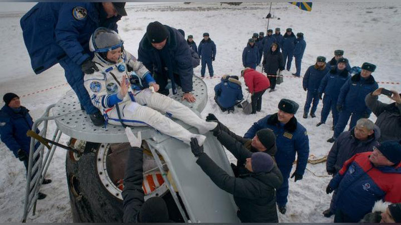 '“Soyuz MS-09” Erga qaytdi 'ning rasmi