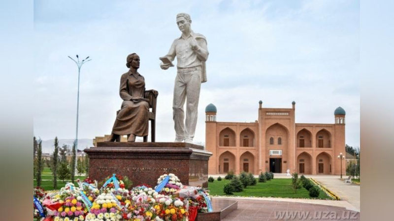 Изрображение 'В ДЖИЗАКЕ ОТКРЫТ МЕМОРИАЛЬНЫЙ КОМПЛЕКС ХАМИДА АЛИМДЖАНА И ЗУЛЬФИИ (ВИДЕО)'