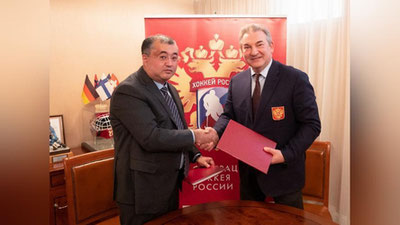 Изрображение 'ФЕДЕРАЦИИ ХОККЕЯ УЗБЕКИСТАНА И РОССИИ ПОДПИСАЛИ СОГЛАШЕНИЕ'