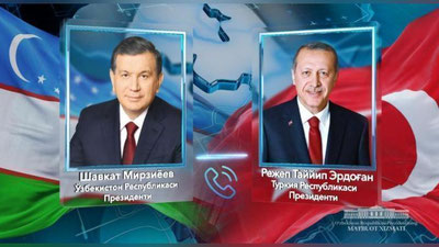 'Shavkat Mirziyoev Rajab Toyyib Erdo`g`an bilan telefon orqali muloqot o`tkazdi'ning rasmi