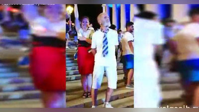 'Keksa volgogradlik match oldidan elektron musiqa ohanglariga raqsga tushdi (Video)'ning rasmi