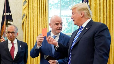 'AQSh rahbari FIFA prezidenti bilan uchrashdi'ning rasmi