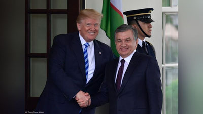 'Donald Tramp: O`zbekiston etakchisi o`z mamlakatida ham, uning tashqarisida ham katta hurmat-e`tibor qozongan'ning rasmi