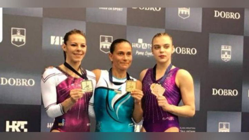 'Chusovitinadan navbatdagi oltin. U Xorvatiyadagi turnirda g`olib bo`ldi'ning rasmi