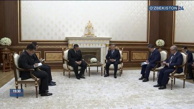 Изрображение 'РУКОВОДИТЕЛЬ УЗБЕКИСТАНА ПРИНЯЛ ЗАМГЛАВЫ ПРАВИТЕЛЬСТВА ТУРКМЕНИСТАНА'