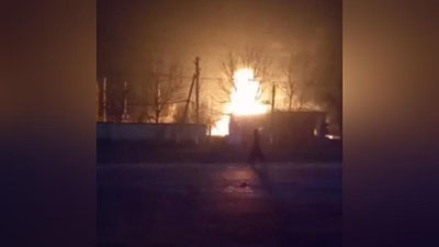 Изрображение 'На подстанции в Самаркандской области из-за нагрузки сгорел трансформатор (видео)'