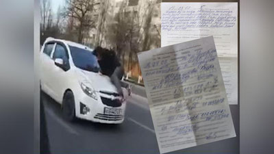 Изрображение 'УЧАСТНИКОВ ИНЦИДЕНТА С КАТАНИЕМ НА КАПОТЕ НАКАЗАЛИ (ВИДЕО)'