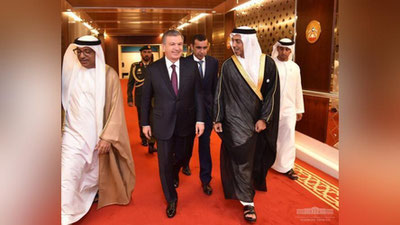 'Prezident Shavkat Mirziyoev Abu-Dabiga keldi 'ning rasmi