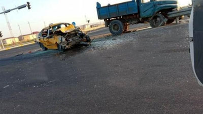 'Qashqadaryoda Nexia va “Zil” to`qnashuvi oqibatida bir kishi halok bo`ldi'ning rasmi