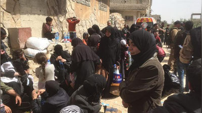 'Бир кунда 3 мингдан кўпроқ киши Шарқий Гутани тарк этди'ning rasmi