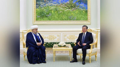 Изрображение 'ПРЕЗИДЕНТ УЗБЕКИСТАНА ПРИНЯЛ ПРЕДСЕДАТЕЛЯ УПРАВЛЕНИЯ МУСУЛЬМАН КАВКАЗА'