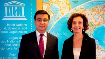 Изрображение 'ПОСТПРЕД УЗБЕКИСТАНА ПРИ ЮНЕСКО ВРУЧИЛ ВЕРИТЕЛЬНЫЕ ГРАМОТЫ'