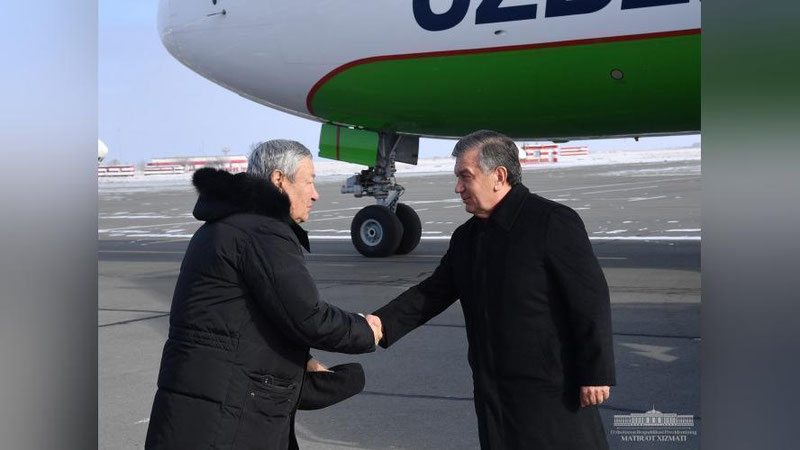 'ShAVKAT MIRZIYoEV QORAQALPOG`ISTON RESPUBLIKASIGA KELDI'ning rasmi