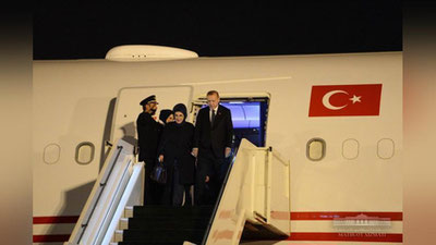 Изрображение 'ПРЕЗИДЕНТ ТУРЦИИ С СУПРУГОЙ ПРИБЫЛИ В ТАШКЕНТ'