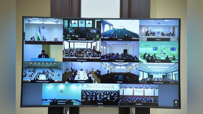 'Hukumat vakillari senatorlarga Davlat dasturining ijrosi bo`yicha hisob berdi'ning rasmi