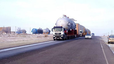 'GTL zavodi maydonchasiga asosiy texnologik uskunalar olib borilmoqda 'ning rasmi