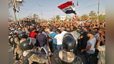 'Iroqda namoyishchilar va xavfsizlik kuchlari o`rtasidagi shiddatli to`qnashuvlar bo`ldi'ning rasmi