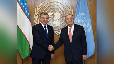 '​ANTONIU GUTERRISh O`ZBEKISTON PREZIDENTINING BOSh ASSAMBLEYaDAGI NUTQI NIHOYaTDA MAZMUNDOR BO`LGANINI TA`KIDLADI'ning rasmi