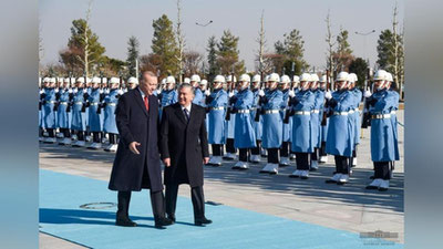 Изрображение 'Фото, видео: Первый день визита Президента Узбекистана в Турцию'