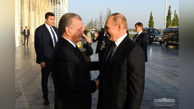 Изрображение 'Президенты Узбекистана и России отметили беспрецедентно высокий уровень двустороннего сотрудничества'