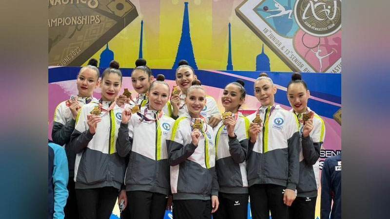 Изрображение 'Наши гимнастки завоевали первые медали чемпионата Азии'