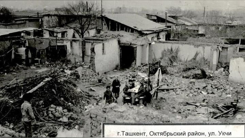 'Toshkentni larzaga solgan zilzila'ning rasmi