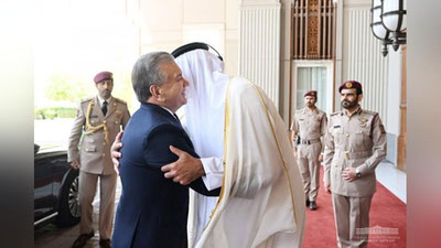 'Доҳада Ўзбекистон Президенти тантанали кутиб олинди'ning rasmi