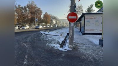 'Tanqidlarga sabab bo`layotgan “MEGA PLANET” supermarketi atrofida zarur yo`l belgilari o`rnatildi (foto)'ning rasmi