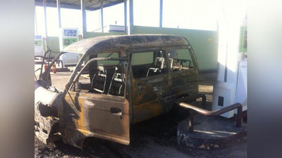 Изрображение 'На заправке в Кашкадарьинской области сгорел "Дамас"'