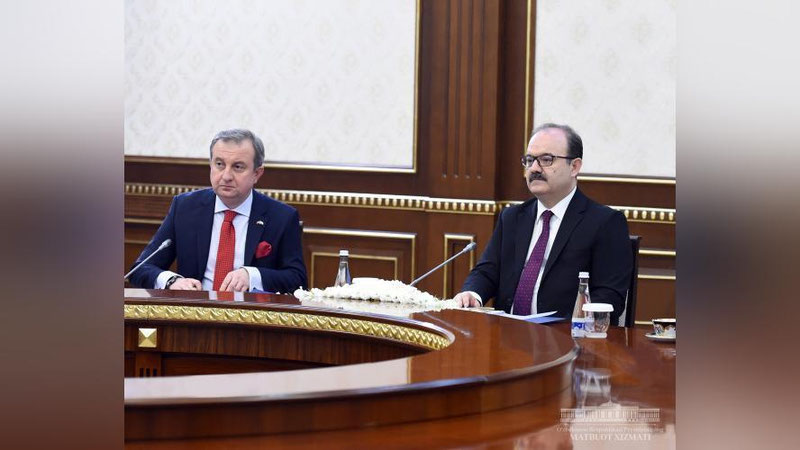 Изрображение 'ПРЕЗИДЕНТ УЗБЕКИСТАНА ПРИНЯЛ ГЛАВУ ТУРЕЦКОГО АГЕНТСТВА ТИКА'