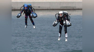 Изрображение 'В Дубае прошли первые гонки на реактивных ранцах (видео)'