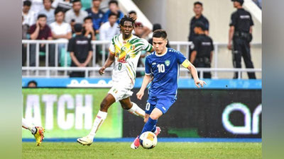 Изрображение 'Олимпийская сборная Узбекистана по футболу сыграла первый товарищеский матч с Мали'