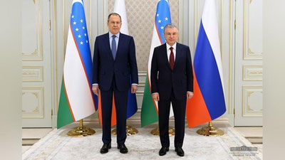 Изрображение 'Шавкат Мирзиёев и Сергей Лавров обсудили вопросы узбекско-российского стратегического партнерства'