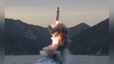 'Shimoliy Koreya Yaponiya dengiziga yana ikkita raketa uchirdi'ning rasmi