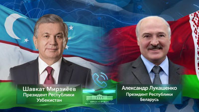 Изрображение 'Президент Узбекистана поздравил главу Беларуси с 65-летием'