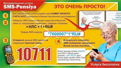 Изрображение 'ПЕНСИОННЫЙ ФОНД ЗАПУСТИЛ БЕСПЛАТНУЮ УСЛУГУ SMS-PENSIYA'