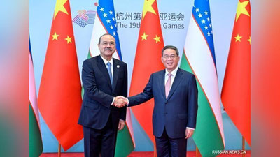 Изрображение 'В Китае прошла встреча премьер-министра Узбекистана и премьера Госсовета КНР'