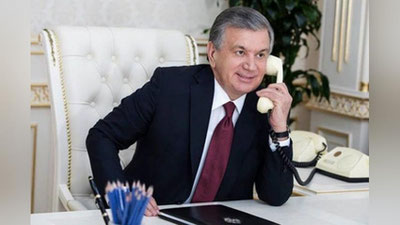 'Shavkat Mirziyoev BAA prezidentini tavallud kuni bilan tabrikladi'ning rasmi