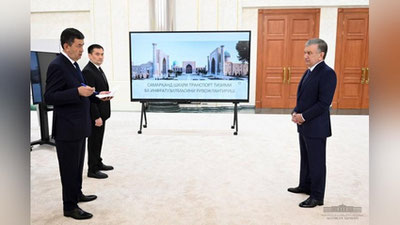 Изрображение 'Президент поручил сделать общественный транспорт в Самарканде доступным и быстрым'