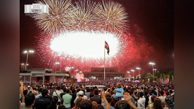 Изрображение 'Фото, видео: праздничный салют в Ташкенте '